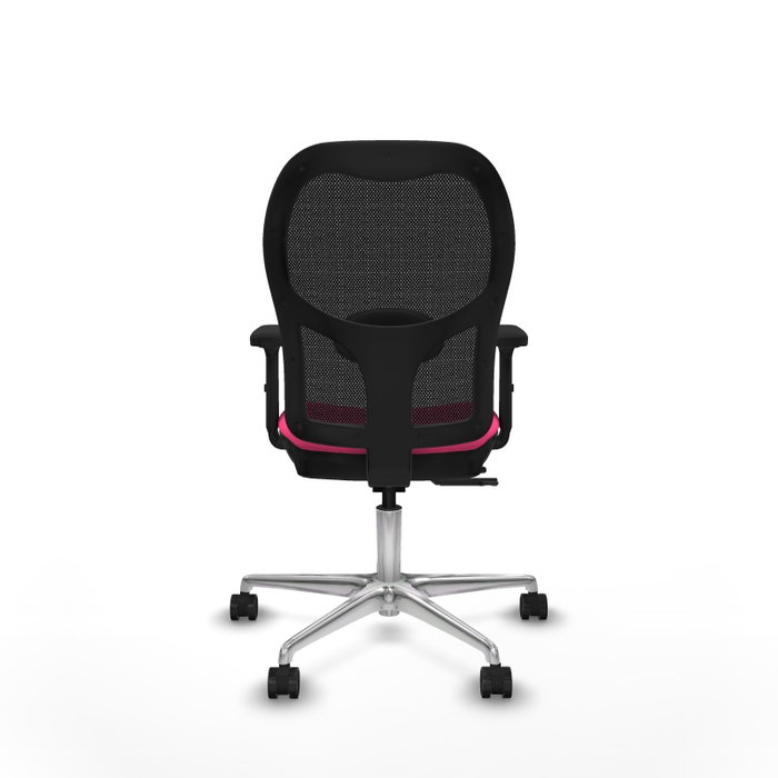 PIQUERAS Y CRESPO Silla de oficina Jorquera con mecanismo Sincro/Traslack Rosa y Negro