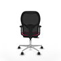 PIQUERAS Y CRESPO Silla de oficina Jorquera con mecanismo Sincro/Traslack Rosa y Negro