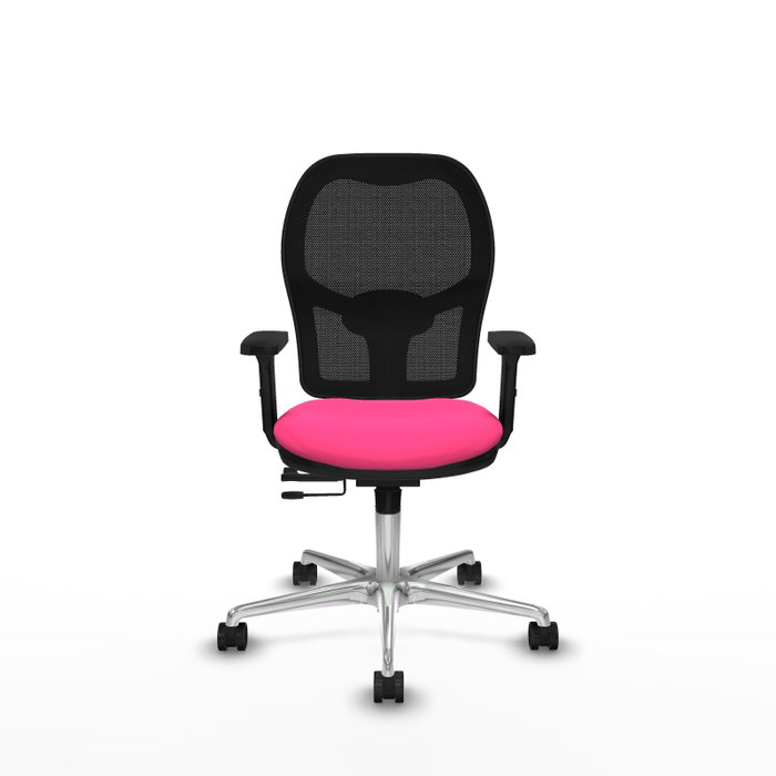 PIQUERAS Y CRESPO Silla de oficina Jorquera con mecanismo Sincro/Traslack Rosa y Negro