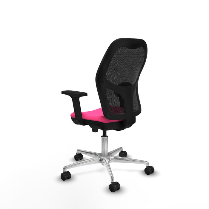 PIQUERAS Y CRESPO Silla de oficina Jorquera con mecanismo Sincro/Traslack Rosa y Negro