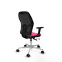 PIQUERAS Y CRESPO Silla de oficina Jorquera con mecanismo Sincro/Traslack Rosa y Negro