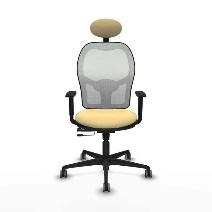 PIQUERAS Y CRESPO Silla de oficina Jorquera con mecanismo Sincro/Traslack, Crema y Blanco PIQUERAS Y CRESPO Silla de oficina Jorquera con mecanismo Sincro/Traslack, Crema y Blanco
