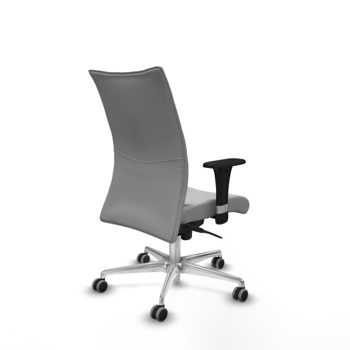 PIQUERAS Y CRESPO Silla Albacete confidente Gris claro con mecanismo Sincro y base de aluminio