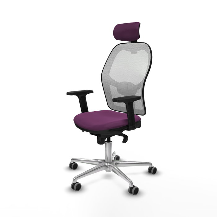PIQUERAS Y CRESPO Silla de oficina Jorquera con mecanismo Sincro, Morado y Blanco PIQUERAS Y CRESPO Silla de oficina Jorquera con mecanismo Sincro, Morado y Blanco