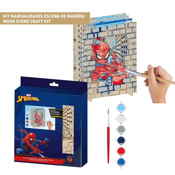 Cerdá Figuras Coloreables Madera Spiderman 21.0 x 21.0 x 2.0 cm