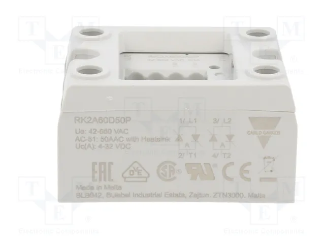 CARLO GAVAZZI RK2A60D50P Relé de semiconductor 50A 42÷660VAC 2-fásico CARLO GAVAZZI RK2A60D50P Relé de semiconductor 50A 42÷660VAC 2-fásico