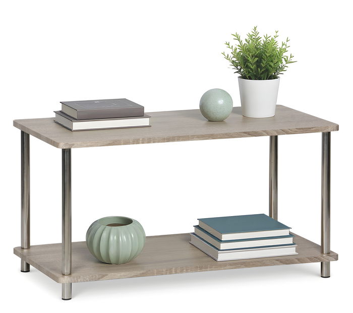 Inde Estanteria Madera-Acero 2 Niveles 42.5 cm (Ancho) x 4.5 cm (Alto) x 92.5 cm (Largo) (2 Unidades)