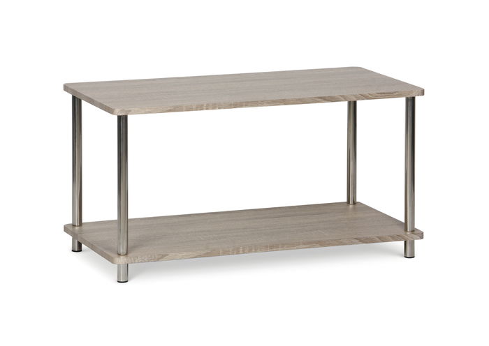 Inde Estanteria Madera-Acero 2 Niveles 42.5 cm (Ancho) x 4.5 cm (Alto) x 92.5 cm (Largo) (2 Unidades)