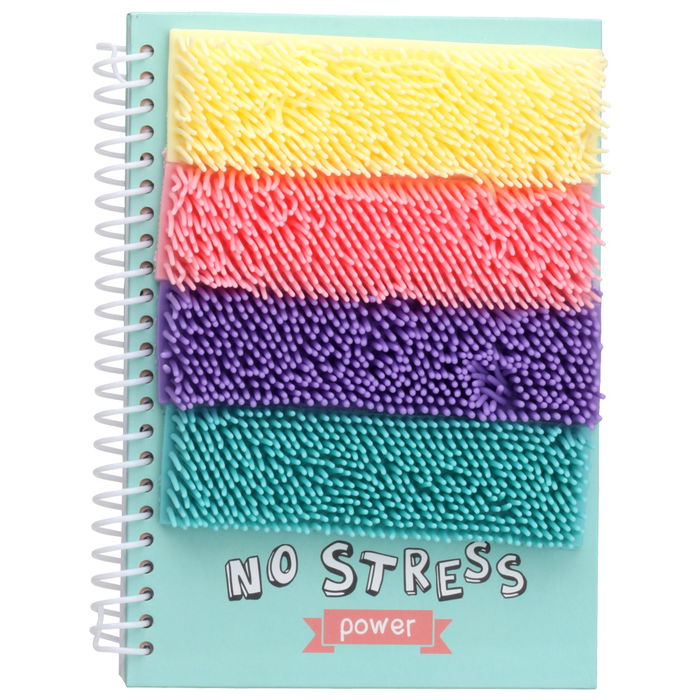 The Concept Factory Libreta Kawaii Anti Stress con Portada de Silicona y Tiras de Colores, Modelos Panda y Gato Surtidos