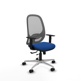 PIQUERAS Y CRESPO Silla de oficina Cilanco con mecanismo Sincro/Traslack Azul y Gris