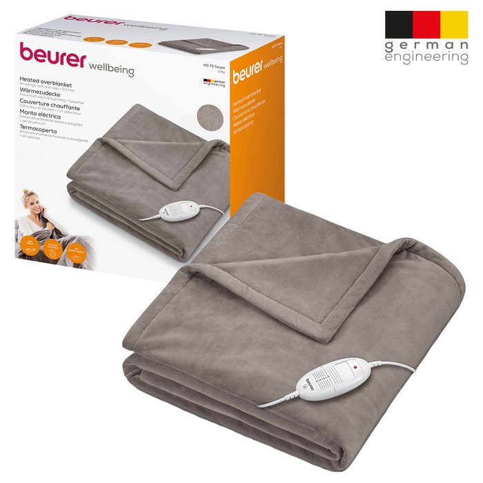 Beurer HD 75 Manta Eléctrica Marrón Grisáceo Beurer HD 75 Manta Eléctrica Marrón Grisáceo