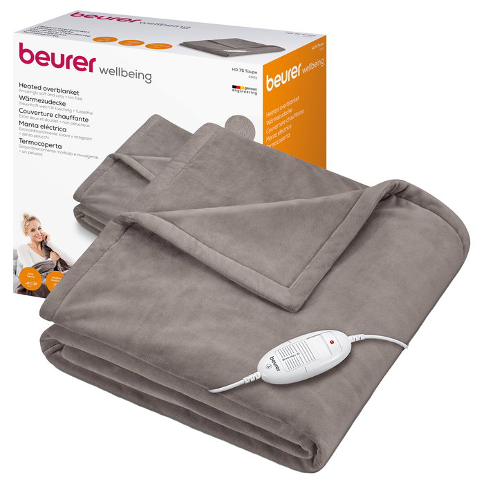 Beurer HD 75 Manta Eléctrica Marrón Grisáceo Beurer HD 75 Manta Eléctrica Marrón Grisáceo