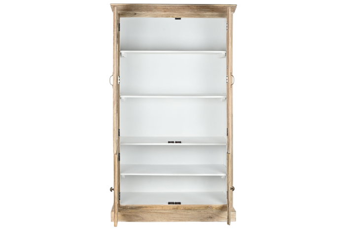 DKD Home Decor Vitrina de Madera Maciza de Mango Toscana Decape