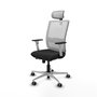 PIQUERAS Y CRESPO Silla de oficina Haches con mecanismo Sincro/Traslack Negro y Blanco