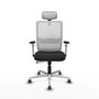 PIQUERAS Y CRESPO Silla de oficina Haches con mecanismo Sincro/Traslack Negro y Blanco