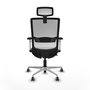 PIQUERAS Y CRESPO Silla de oficina Haches con mecanismo Sincro/Traslack Negro y Blanco