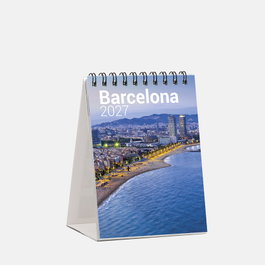 TRIANGLE POSTALS Calendario 2027 ST mini Barcelona (9x12cm) de escritorio