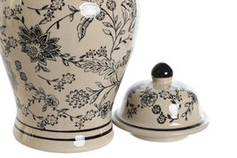 DKD Home Decor Tibor Tradicional Blanco Negro Gres 13 x 23 x 13 cm