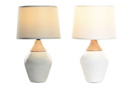 DKD Home Decor Lámpara de Sobremesa de Gres y Poliéster (Pack de 2)