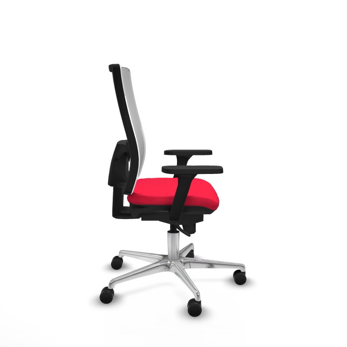 PIQUERAS Y CRESPO Silla de oficina Horna con mecanismo Sincro, Rojo y Blanco