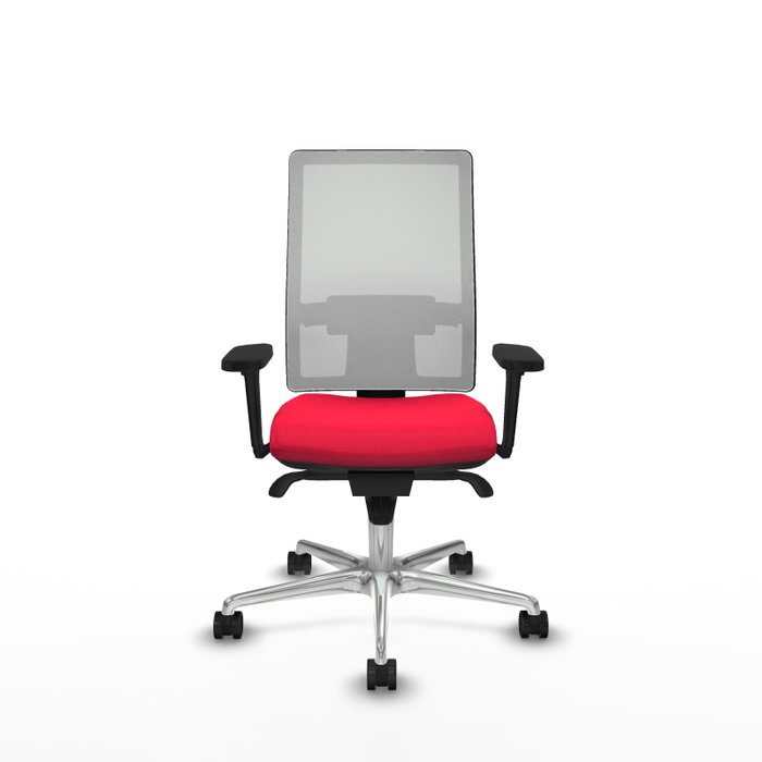 PIQUERAS Y CRESPO Silla de oficina Horna con mecanismo Sincro, Rojo y Blanco
