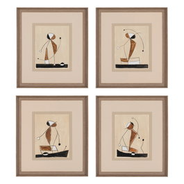 Cuadro Pintura Abstracto 4/M 35 X 40 cm (Set de 4)