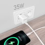 Aisens Cargador GaN 35W USB-C Blanco ASCH-35W1P016-W