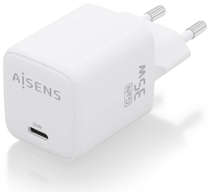 Aisens Cargador GaN 35W USB-C Blanco ASCH-35W1P016-W Aisens Cargador GaN 35W USB-C Blanco ASCH-35W1P016-W