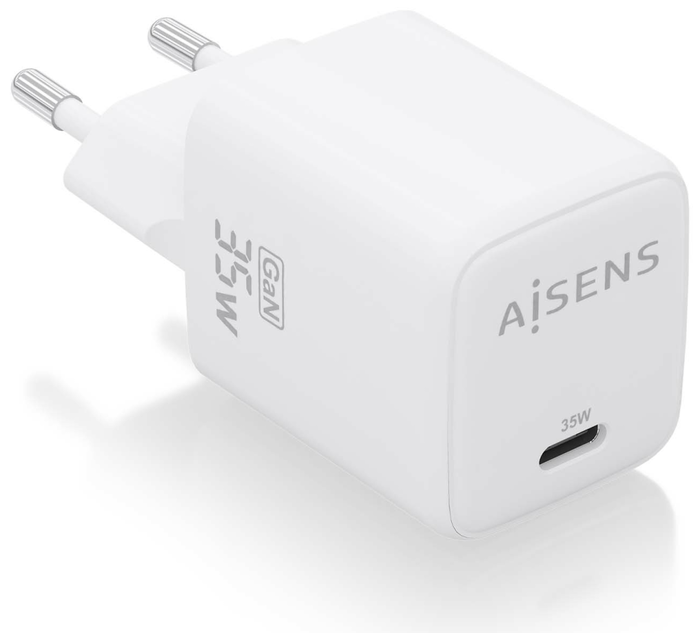 Aisens Cargador GaN 35W USB-C Blanco ASCH-35W1P016-W Aisens Cargador GaN 35W USB-C Blanco ASCH-35W1P016-W