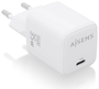 Aisens Cargador GaN 35W USB-C Blanco ASCH-35W1P016-W