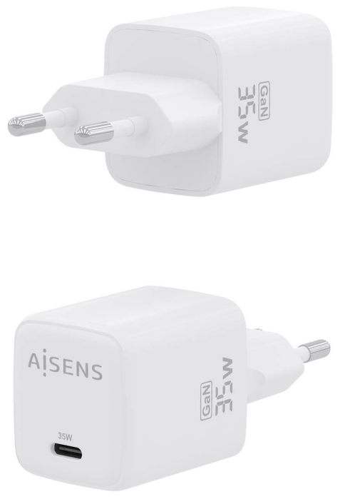 Aisens Cargador GaN 35W USB-C Blanco ASCH-35W1P016-W Aisens Cargador GaN 35W USB-C Blanco ASCH-35W1P016-W