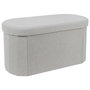 Home Deco Factory Banco-Puf Plegable Gris Oval Essentiel 76x38 cm