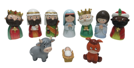 DKD Home Decor Set de Nacimiento de 9 Piezas en Resina Multicolor