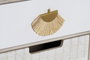 DKD Home Decor Joyero Madera y Metal Flecos Blanco y Beige