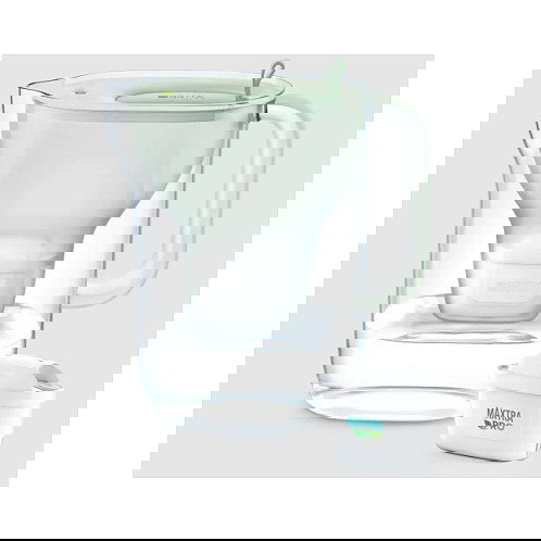 Brita 1051367 Tischwasserfilter Style eco, Botella con Filtro de Agua, 2.4 L, Color Verde, Transparente, Incluye 1 Filtro Maxtra