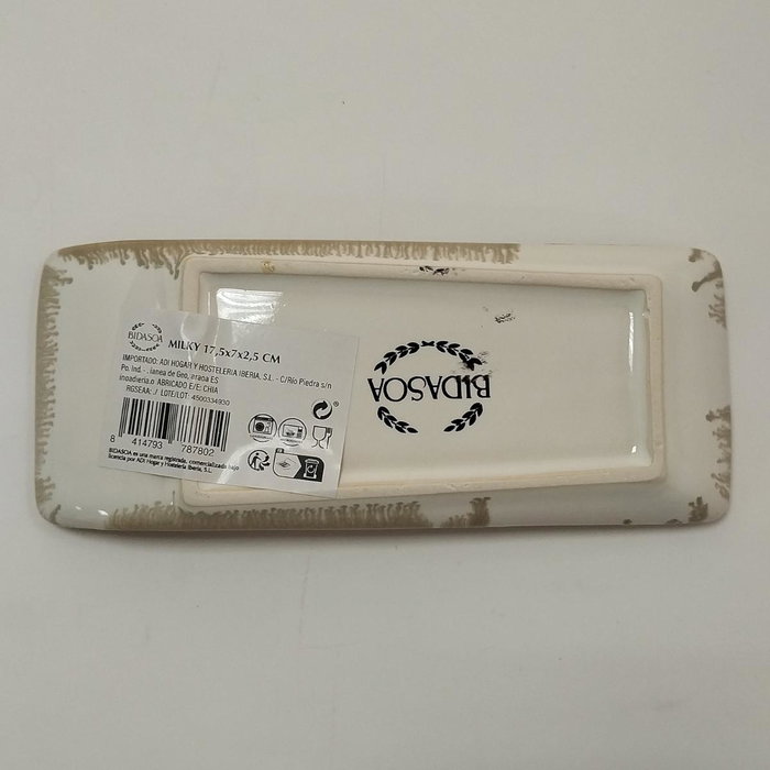 Bidasoa Fuente Rectangular Milky Bid Blanco
