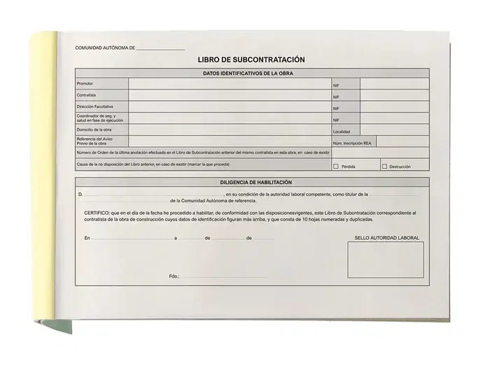 Liderpapel Subcontratacion Juego 10 Hojas Autocopiativas Tamaño Folio