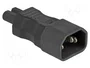 DELOCK Adaptador de alimentación IEC C14 macho a IEC C7 hembra, recto, negro