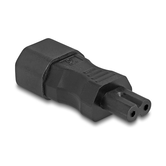 DeLOCK Adaptador de Corriente IEC 60320 C14 Macho a C7 Hembra, 2.5 A, 250 V, Recto, Negro - Referencia del Producto