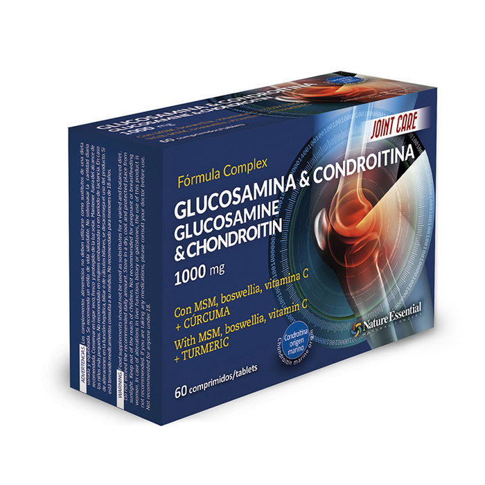 NATURE ESSENTIAL Glucosamina + Condroitina + MSM 1000 mg 60 comprimidos