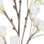 Rama Rosas Blanco Nailon Decoración 110 cm (Set de 6)