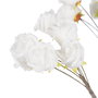 Rama Rosas Blanco Nailon Decoración 110 cm (Set de 6)