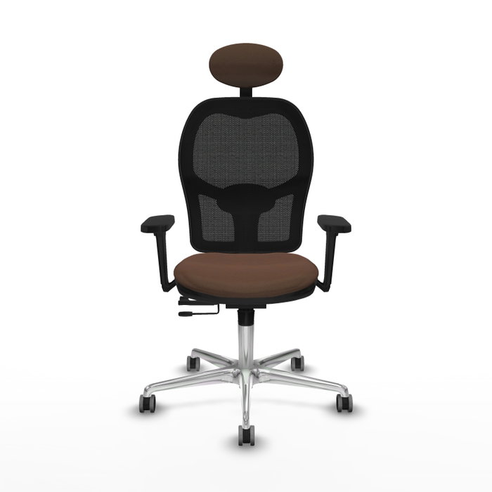 PIQUERAS Y CRESPO Silla de oficina Jorquera con mecanismo Sincro/Traslack, Marrón oscuro y Negro PIQUERAS Y CRESPO Silla de oficina Jorquera con mecanismo Sincro/Traslack, Marrón oscuro y Negro