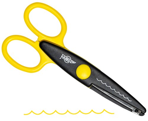 Tijeras Faibo Dentada 13 Cm Amarillo (Set de 10) Tijeras Faibo Dentada 13 Cm Amarillo (Set de 10)