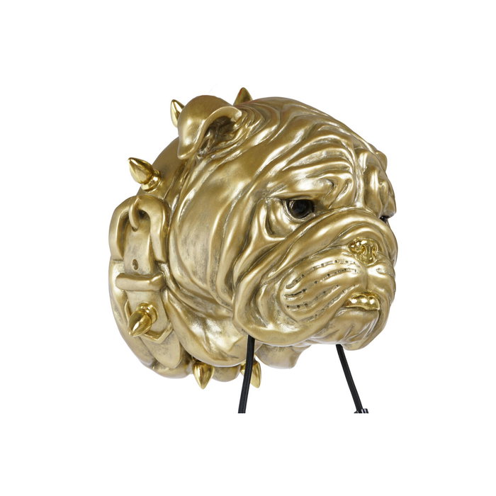 DKD Home Decor Lámpara Aplique Bulldog Dorado en Resina