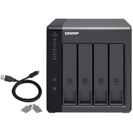 QNAP Caja de Expansión de Almacenamiento RAID TR-004 USB 3.2 Gen 1 para 4 Unidades SATA HDD/SSD de 3.5/2.5 Pulgadas