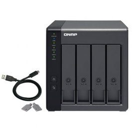 Qnap TR-004 Caja de Expansión RAID USB 3.2 Gen 1 de 4 Bahías para HDD/SSD 2.5" y 3.5" Formato Torre