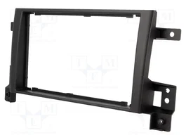 PER.PIC. Bastidor de montaje de radio 2 DIN para Suzuki Grand Vitara 2005+ en color negro