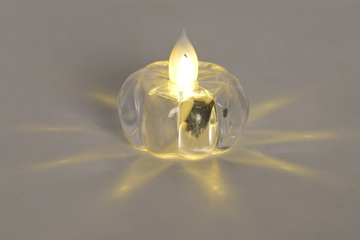 DKD Home Decor Decoracion Luminosa Basicos Transparente 5 x 5 x 5 cm (12 Unidades) Led Plastico
