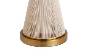 DKD Home Decor Lámpara de Pie Algodón y Metal Crudo/Dorado